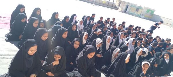 مراسم سوگواری شهادت حضرت فاطمه  زهرا  (س) در مدرسه صغری عبداللهیان خلیل آباد