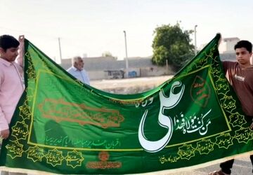 احیای سنت‌های دیرینه در کاروان غدیری محله زرکی میناب