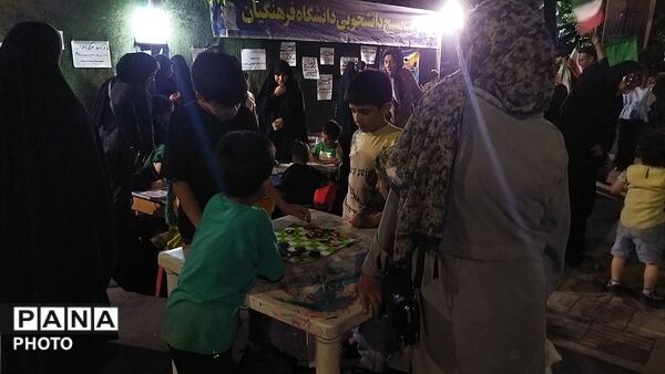 موکب بسیج دانشجویی دانشگاه فرهنگیان نیشابور در صد و هفتمین شب از اجتماعات مردمی 