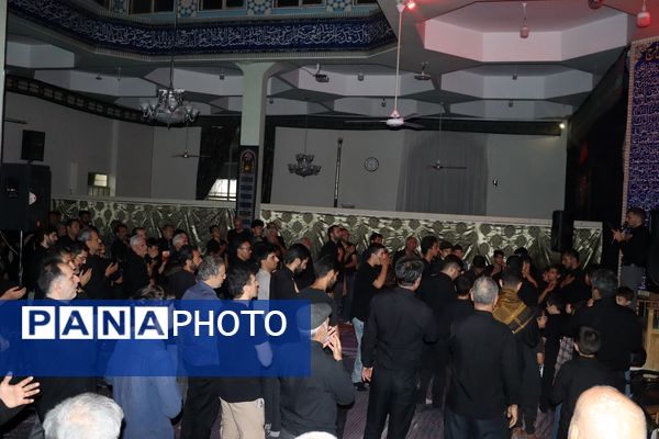 عزاداری به مناسبت شب عاشورا در مسجد حضرت صاحب الزمان(عج)