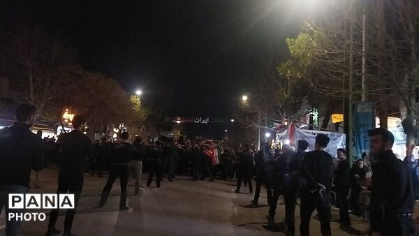 عزاداری شب نوزدهم در خیابان های نیشابور 
