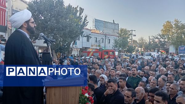 وداع باشکوه مردم قروه با پیکر مطهر شهید ایوب شیری