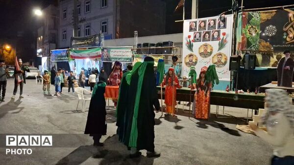 بازسازی مصائب «خرابه شام» در میدان امام حسین (ع) جم