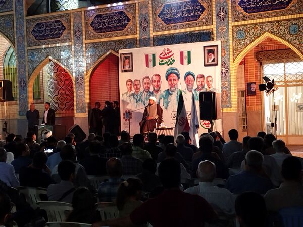 مراسم نخستین سالگرد شهدای خدمت در گلزار شهدای گمنام نیشابور 