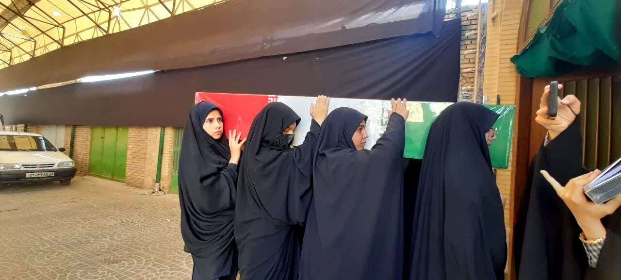 میزبانی دانش‌آموزان دختر شهرستان تفت از شهید گمنام