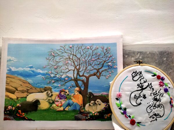 برگزاری نمایشگاه کارهای هنری در دبیرستان فیاض شهرستان کاشمر 