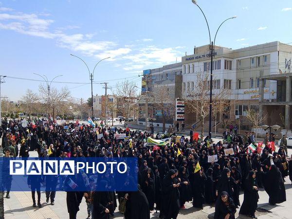 راهپیمایی باشکوه روز قدس در شهرستان گلبهار