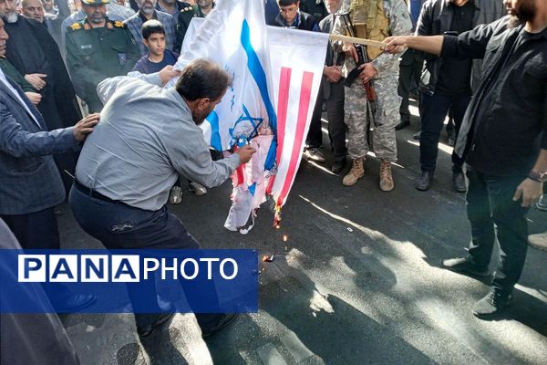 حضور پرشور دختران و پسران شهریار در روز استکبار ستیزی