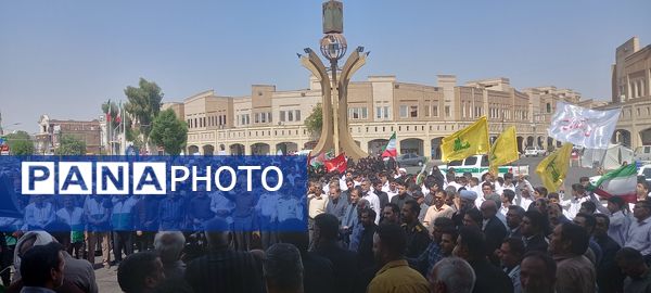 گرامیداشت شهادت سید‌حسن‌نصرالله در شهرستان بم 