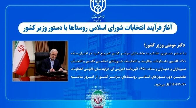 آغاز فرآیند انتخابات شورای اسلامی روستاها 