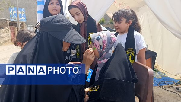 برپایی موکب توسط دانش‌آموزان در آشخانه