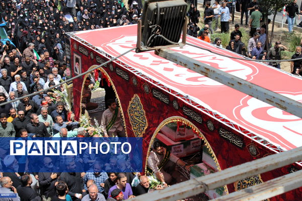 وداع با پیکر شهدای حمله رژیم صهیونیستی در کرج