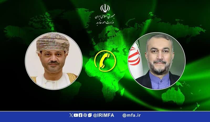 گفت‌وگوی وزرای خارجه ایران و عمان درباره مذاکرات رفع تحریم‌ها و تحولات غزه