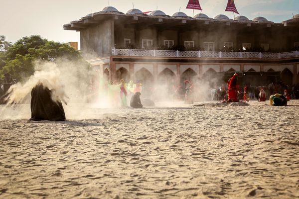 مراسم تعزیه‌خوانی در امامزاده شاه‌کرم اصفهان