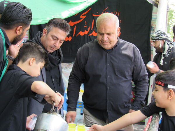 مراسم تاسوعای حسینی در کامیاران 