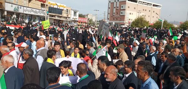 راهپیمایی پرشور مردم جیرفت
