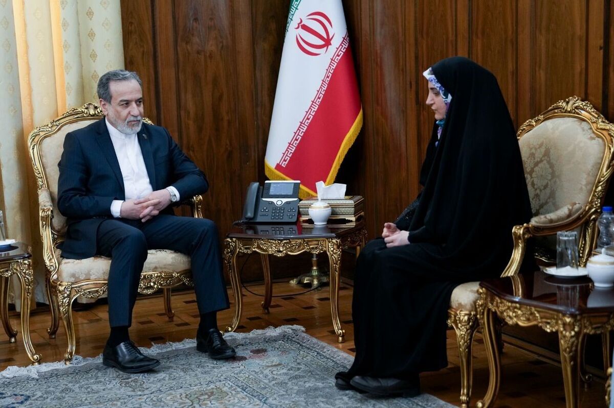 دیدار مهدیه اسفندیاری شهروند ایرانی با عراقچی