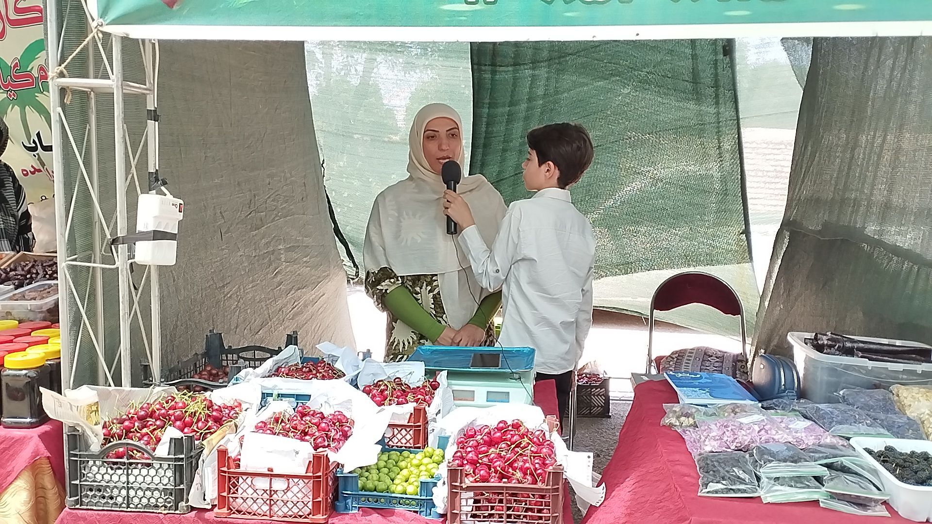 ششمین دوره بازارچه گیلاس و صنایع دستی روستای فشند ساوجبلاغ 