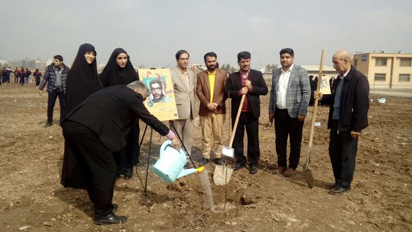 مراسم درختکاری در هنرستان استاد یوسفی مشهد 