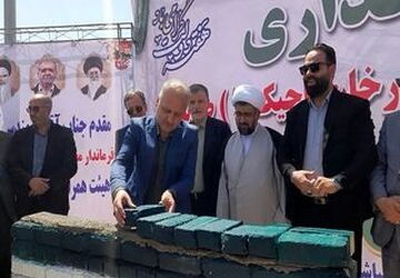  آئین خشت‌گذاری مدرسه خیرساز در صباشهر