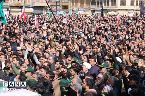 تشییع پیکرهای پاک شهدای حملات جنایتکارانه آمریکایی و صهیونیستی