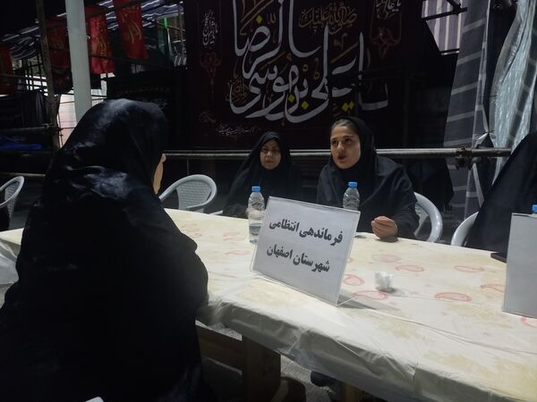 برپایی موکب خدمت در گلستان شهدای اصفهان با حضور فرماندار اصفهان 