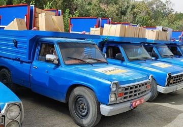 آیین تجهیز مدارس کردستان با اعزام کاروان‌های تجهیزات آموزشی و هنرستانی برگزار شد