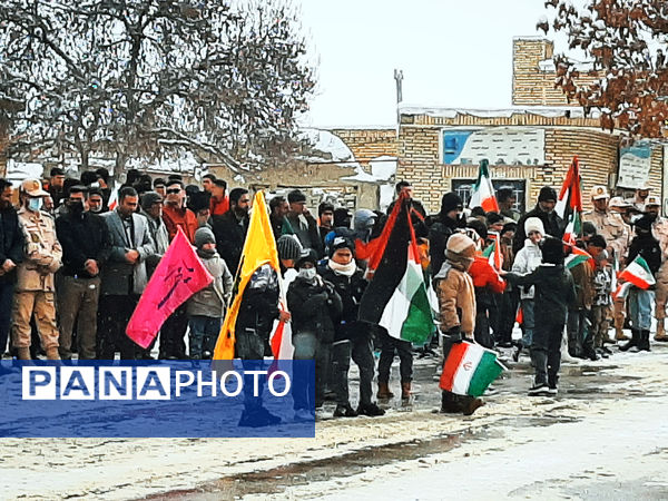 تجلی حضور مردم ولایتمدار شهر غلامان در راهپیمایی ۲۲ بهمن