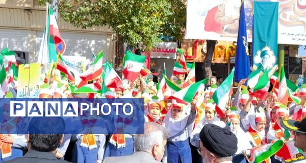 راهپیمایی ۱۳ آبان در شهرستان آباده 