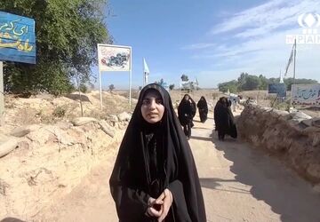 بازدید دانش‌آموزان اعزامی به راهیان نور از یادمان عملیات فتح‌المبین