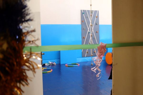 آیین افتتاح کلاس ورزش مدرسه ۲۲ بهمن روستای مندکان شهرستان پاکدشت  