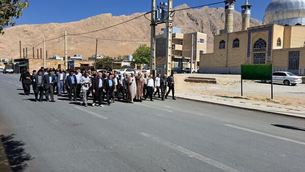 راهپیمایی بشارت نصر در شهر و بخش گندمان 