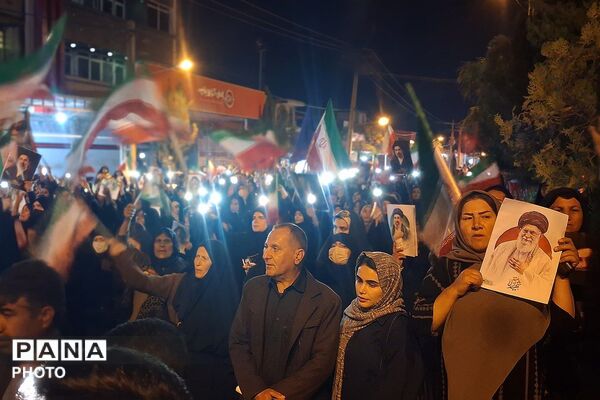 طوفان امید در خیابان‌های شهر باشت در سی دومین شامگاه عزاداری و مقاومت