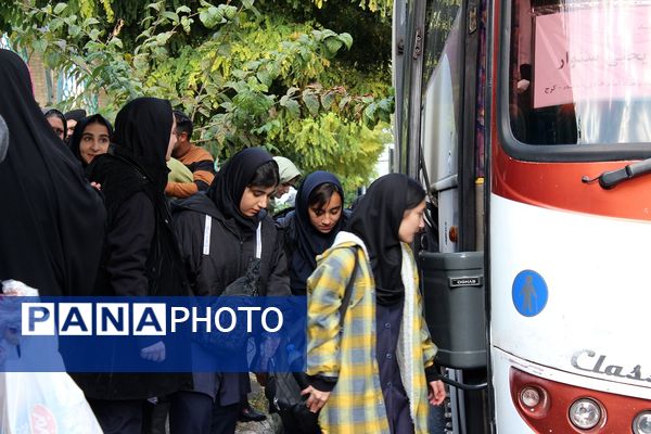 اعزام دانش‌آموزان ناحیه ۴ کرج به اردوی راهیان نور