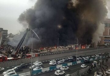 آتش بازارچه جنت‌آباد خاموش شد
