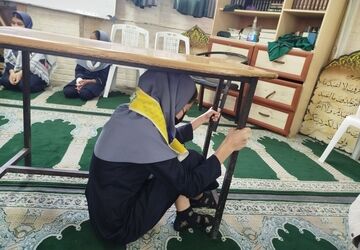 بیست و هفتمین مانور زلزله در دبیرستان دخترانه دانشور 2 