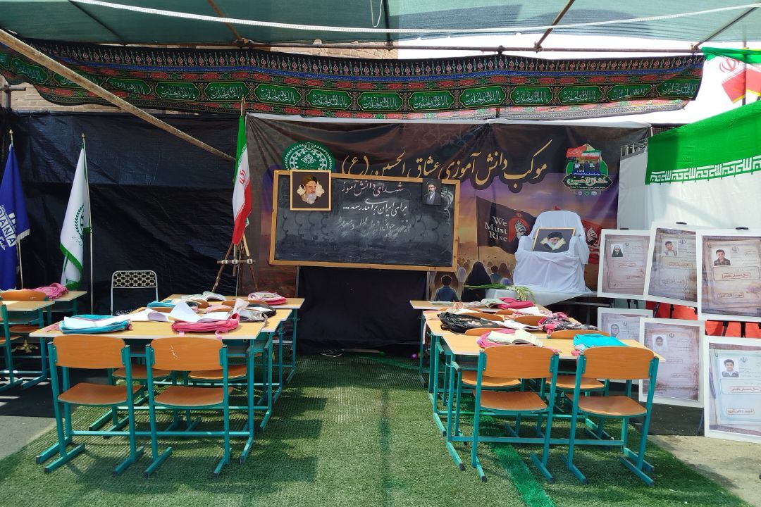 استقرار موکب‌های مردمی، دانش آموزی و خدمت‌رسان ارتش به زائران اربعین