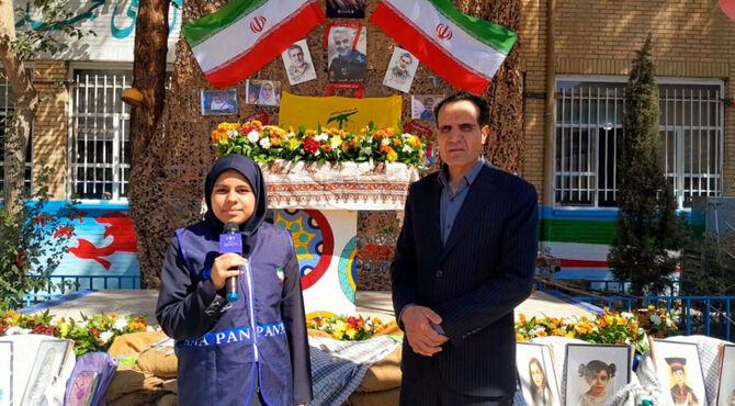 زنگ مهر و ایثار همزمان با آغاز سال تحصیلی جدید در دبیرستان شاهد غفاری ناحیه۲ اصفهان