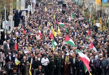 در روز جهانی قدس مردم قرچک پیرو خط رهبری برای هدفی مشترک آمدند