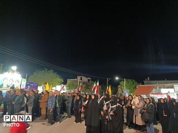 راهپیمایی شهروندان شهرستان مانه 