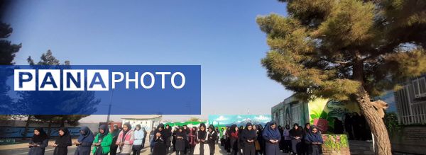 صبحگاه دبیرستان دخترانه دوره اول پروین اعتصامی  روستای انداد