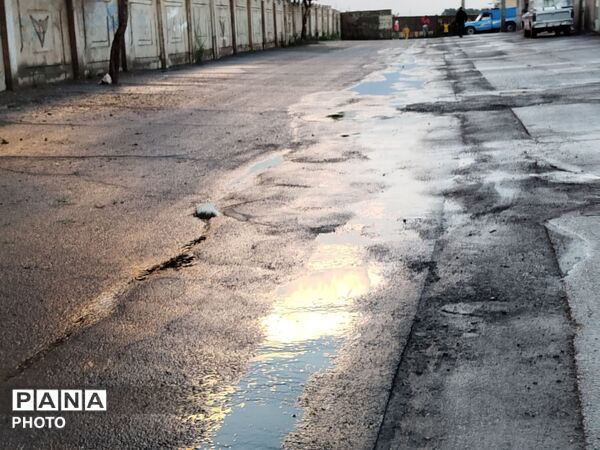 بارش رحمت الهی همراه با تگرگ در شهرستان نیشابور 