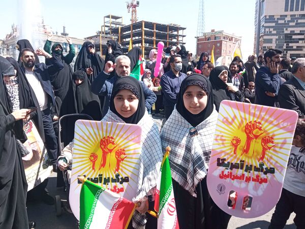 حضور پرشور مشهدی‌ها در راهپیمایی روز قدس؛ فریاد حمایت از فلسطین