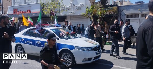 آرام گرفتن پیکر شهید سپهبد عبدالرحیم موسوی در حریم امن فاطمی