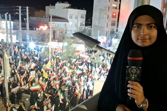 موکب دانش‌آموزان مدارس تیزهوشان قم در اجتماعات شبانه