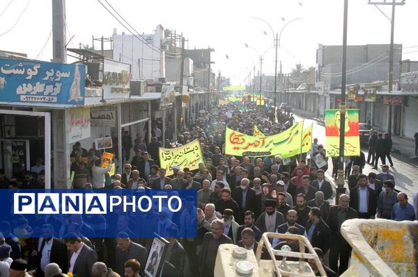 تجدید بیعت مردم بهبهان با انقلاب اسلامی در حماسه ۹ دی