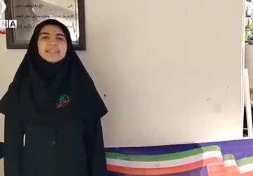 طنین فریاد استکبارستیزی دانش‌آموزان در مدرسه سادات کردکوی