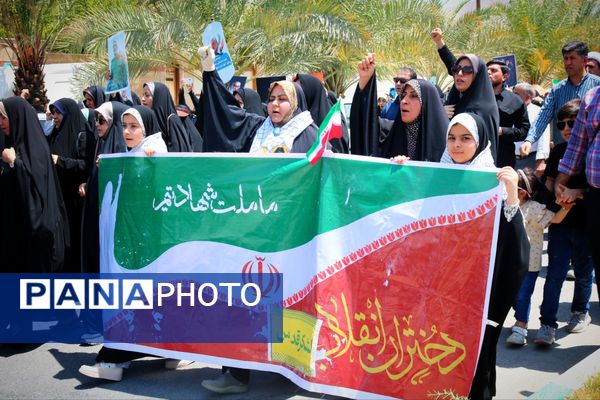 فریاد «مرگ بر اسرائیل» در لامرد طنین انداز شد