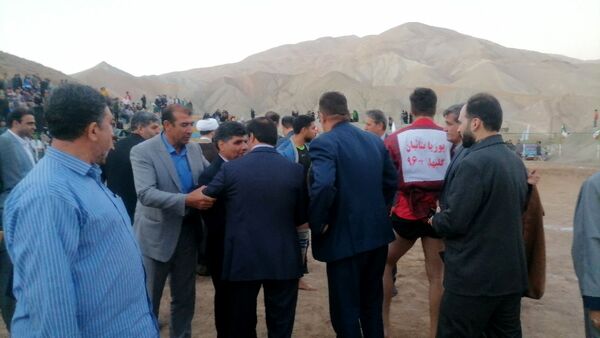 مسابقات بومی محلی  در گود کشتی شهر بار نیشابور