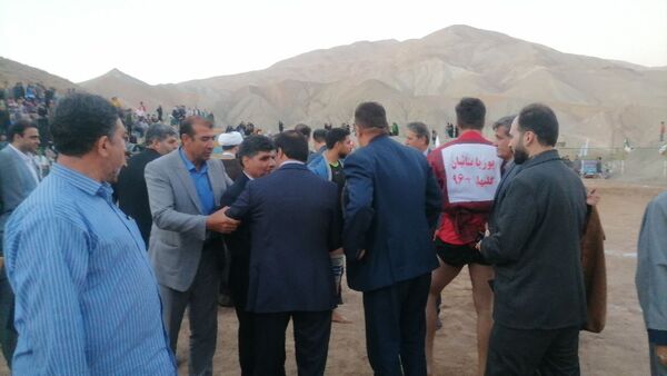 مسابقات بومی محلی  در گود کشتی شهر بار نیشابور